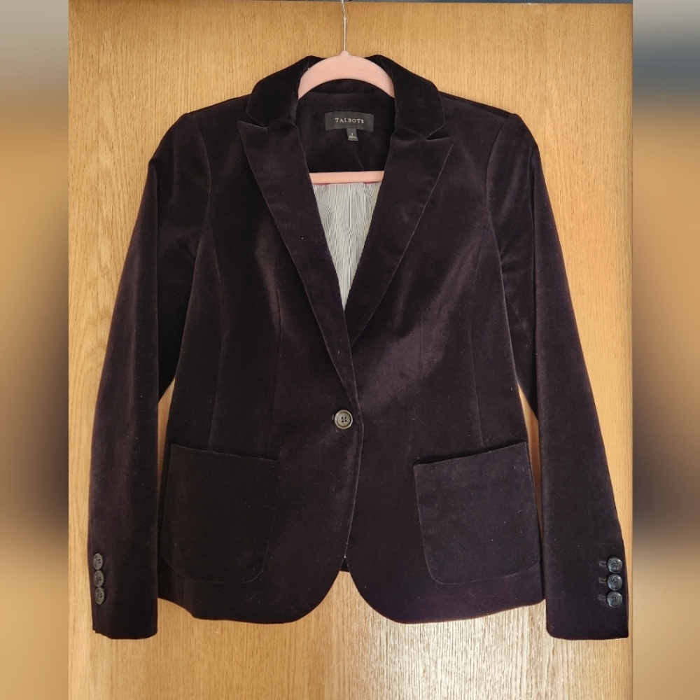 Talbots velvet jacket